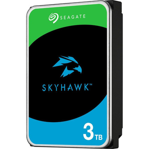 Seagate SkyHawk ST3000VX015 3 TB Hard Drive - 35 Internal - SATA SATA600 - Conventional Magnetic Recording CMR Method - Network ST3000VX015