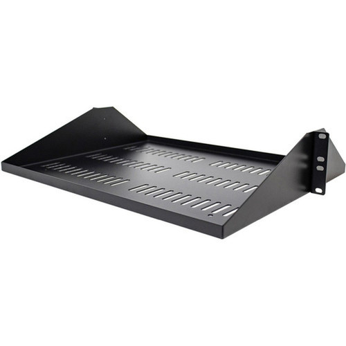 StarTechcom 2U Vented Server Rack Shelf - Center Mount Fixed 14 Deep Cantilever Rackmount Tray for 19 DataAVNetwork wCage Nuts - SHELF-2U-14-CENTER-V