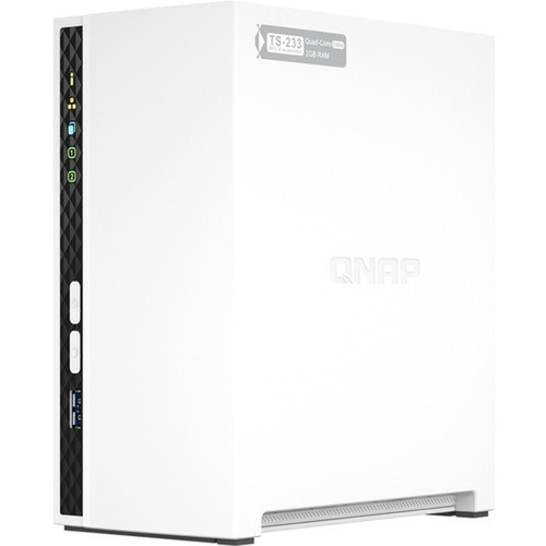 QNAP TS-233 SANNAS Storage System - ARM Cortex A15 2 GHz - 2 x HDD Supported - 0 x HDD Installed - 2 x SSD Supported - 0 x SSD - 2 GB TS-233-US