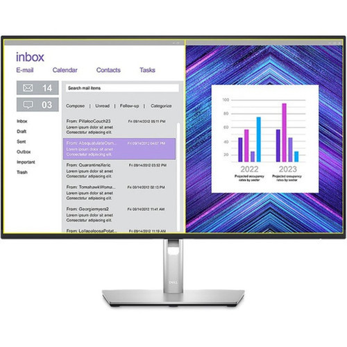 Dell P2723D 27 QHD LCD Monitor - 169 - Black Silver - 27 68580 mm Class - In-plane Switching IPS Black Technology - WLED - x DELL-P2723D