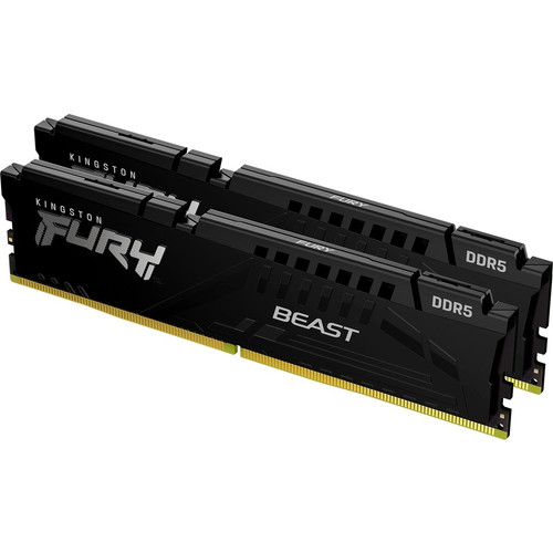 Kingston Fury Beast 64GB (2 x 32GB) DDR5 SDRAM Memory Kit - For Motherboard - 64 GB (2 x 32GB) - DDR5 5200/PC5-41600 DDR5 SDRAM - 5200 (Fleet Network)