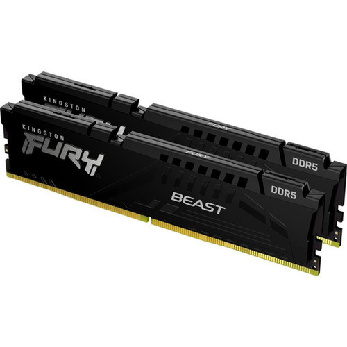 Kingston FURY Beast 64GB 2 x 32GB DDR5 SDRAM Memory Kit - For Motherboard - 64 GB 2 x 32GB - DDR5-5600PC5-44800 DDR5 SDRAM - 5600 KF556C40BBK2-64