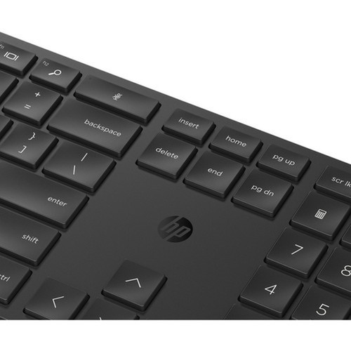 HP 655 Wireless Keyboard and Mouse Combo for business - USB Type A Wireless RF 240 GHz Keyboard - English US - Black - USB Type A - 4R009AAABA