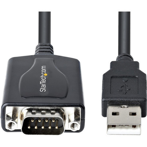 StarTechcom 3ft 1m USB to Serial Cable with COM Port Retention DB9 Male RS232 to USB Converter USB to Serial Adapter Prolific IC 1P3FPC-USB-SERIAL