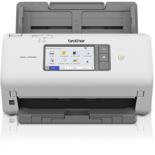 Brother ADS-4700W Sheetfed Scanner - 600 x 600 dpi Optical - 48-bit Color - 40 ppm Mono - 40 ppm Color - Duplex Scanning - USB ADS4700W