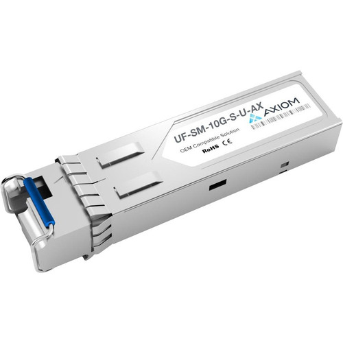 Axiom 10GBase-BX10-U SFP+ Transceiver for Ubiquiti - UF-SM-10G-S-U (Upstream) - For Data Networking, Optical Network - 1 x LC Simplex (Fleet Network)