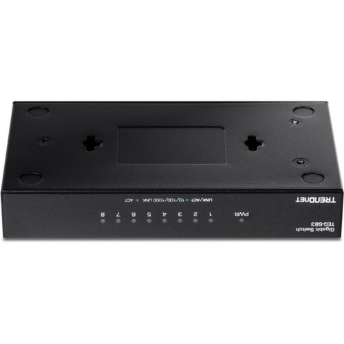 TRENDnet 8-Port Gigabit Desktop Switch - 8 Ports - Gigabit Ethernet - 1000Base-T - TAA Compliant - 2 Layer Supported - 320 W Power - TEG-S83