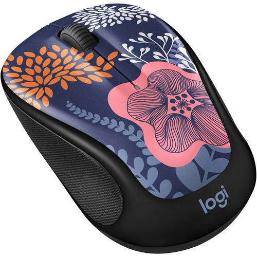Logitech Design Collection Limited Edition Wireless Mouse with Colorful Designs - USB Unifying Receiver, 12 months AA Battery Life, & (Fleet Network)