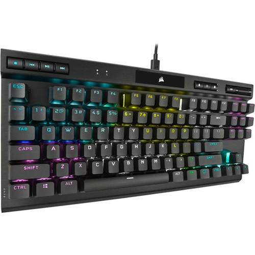 Corsair K70 RGB TKL CHAMPION SERIES Mechanical Gaming Keyboard - CHERRY MX SPEED - Cable Connectivity - USB 30 USB 31 Type A - RGB CH-9119014-NA