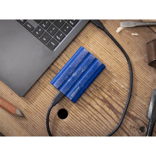 Samsung T7 MU-PE2T0SAM 2 TB Portable Rugged Solid State Drive - External - Black - Desktop PC MAC Gaming Console Tablet Device - C MU-PE2T0SAM