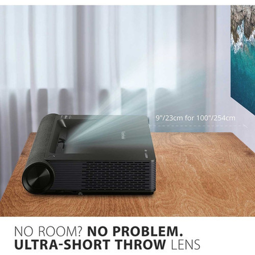ViewSonic X2000B-4K Ultra Short Throw Laser Projector - 169 - Wall Mountable Ceiling Mountable - Black - High Dynamic Range HDR - X2000B-4K