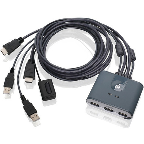 IOGEAR 2-Port Full HD KVM Switch with HDMI and USB Connections - 2 Computers - 1 Local Users - 1920 x 1200 - 4 x USB - 3 x HDMI GCS32HU
