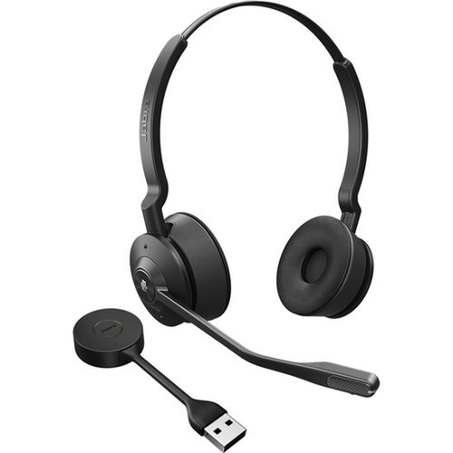 Jabra Engage 55 Headset - Stereo - USB Type A - Wireless - DECT - 4921 ft - 40 Hz - 16 kHz - On-ear - Binaural - Open - Noise MEMS - 9559-450-125