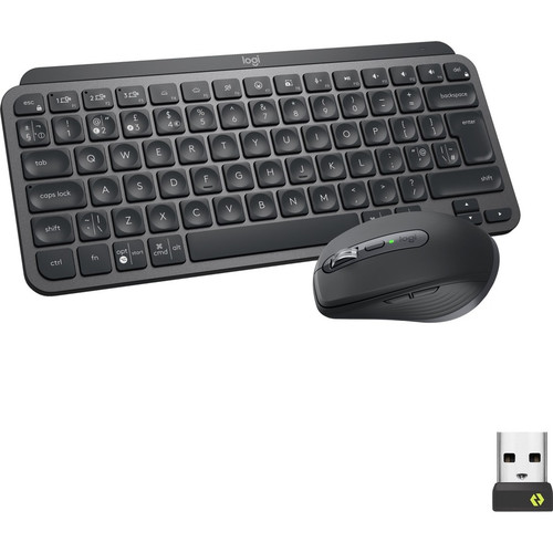 Logitech MX Keys Mini Combo for Business Wireless Mouse and Keyboard Combo - USB Wireless Bluetooth/RF Keyboard - 79 Key - English - - (Fleet Network)