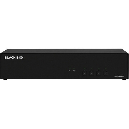 Black Box Secure KVM Switch - FlexPort HDMIDisplayPort - 4 Computers - 2 Local Users - 3840 x 2160 - 11 x USBHDMIDisplayPort - KVS4-2004HVX