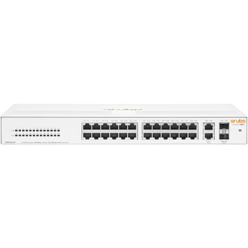 Aruba Instant On 1430 26G 2SFP Switch - 26 Ports - Gigabit Ethernet - 101001000Base-T 1000Base-X - 2 Layer Supported - Modular - 2 R8R50AABA