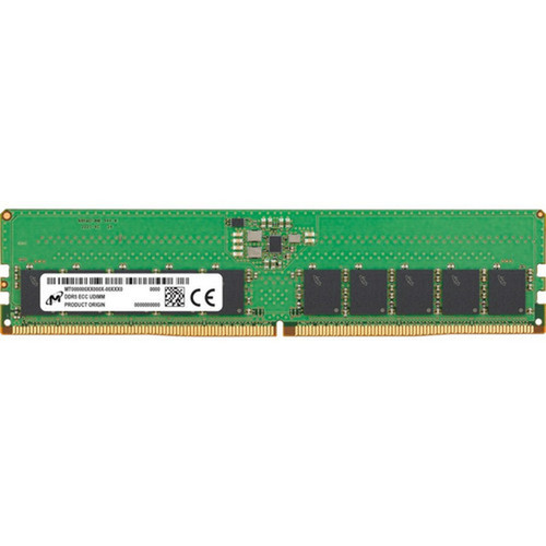Crucial 16GB DDR5 SDRAM Memory Module - For Server Workstation - 16 GB 1 x 16GB - DDR5-4800PC5-38400 DDR5 SDRAM - 4800 MHz Memory MTC10C1084S1EC48BA1R