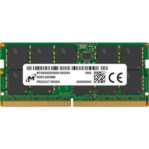 Crucial 16GB DDR5 SDRAM Memory Module - For Server, Notebook - 16 GB (1 x 16GB) - DDR5-4800/PC5-38400 DDR5 SDRAM - 4800 MHz Memory - - (Fleet Network)