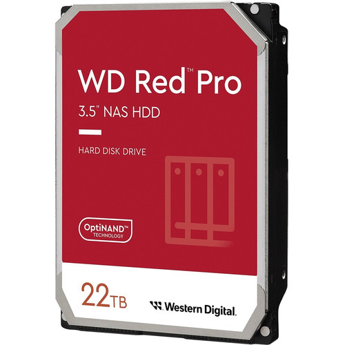 Western Digital Red Pro WD221KFGX 22 TB Hard Drive - 3.5" Internal - SATA (SATA/600) - Conventional Magnetic Recording (CMR) Method - (Fleet Network)