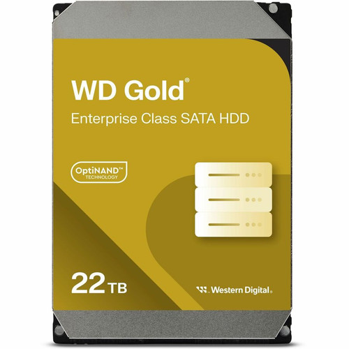 WD Gold WD221KRYZ 22 TB Hard Drive - 3.5" Internal - SATA (SATA/600) - Conventional Magnetic Recording (CMR) Method - Storage System - (Fleet Network)