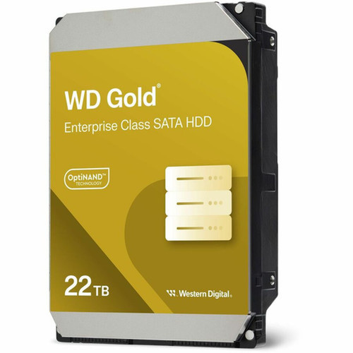WD Gold WD221KRYZ 22 TB Hard Drive - 35 Internal - SATA SATA600 - Conventional Magnetic Recording CMR Method - Storage System - WD221KRYZ