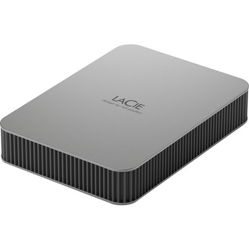 LaCie Mobile Drive STLP5000400 5 TB Portable Hard Drive - External - Moon Silver - Desktop PC MAC Device Supported - USB 32 Gen 1 STLP5000400