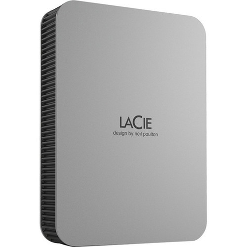 LaCie Mobile Drive STLP5000400 5 TB Portable Hard Drive - External - Moon Silver - Desktop PC MAC Device Supported - USB 32 Gen 1 STLP5000400