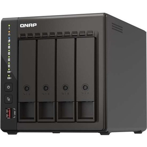 QNAP Turbo NAS TS-453E-8G SANNAS Storage System - 1 x Intel Celeron J6412 Quad-core 4 Core 2 GHz - 4 x HDD Supported - 0 x HDD - 4 TS-453E-8G-US