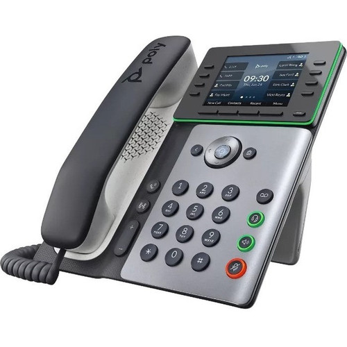 Poly Edge E320 IP Phone - Corded - Corded - NFC, Bluetooth - Desktop, Wall Mountable - VoIP - 2 x Network (RJ-45) - PoE Ports (Fleet Network)