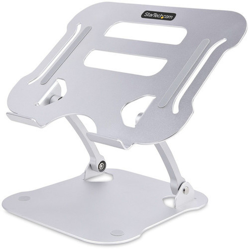 StarTechcom Laptop Stand for Desk Ergonomic Laptop Stand Adjustable Height Aluminum Up to 22lb10kg Foldable Notebook RiserLift ADJ-LAPTOP-RISER
