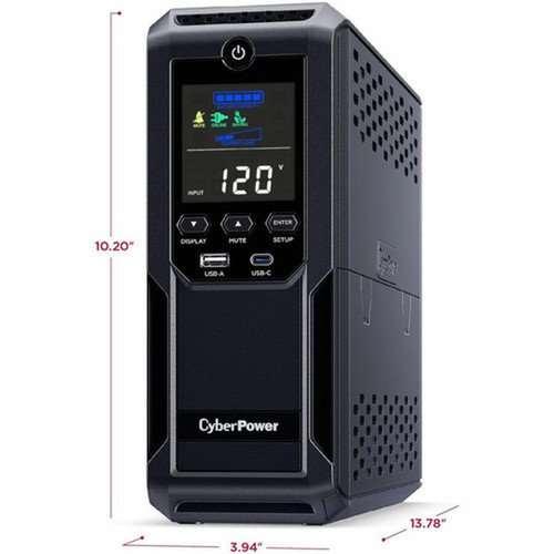 CyberPower Intelligent LCD UPS CP1500AVRLCD3 1500VA Mini-tower UPS - Mini-tower - AVR - 8 Hour Recharge - 3 Minute Stand-by - 120 V AC CP1500AVRLCD3