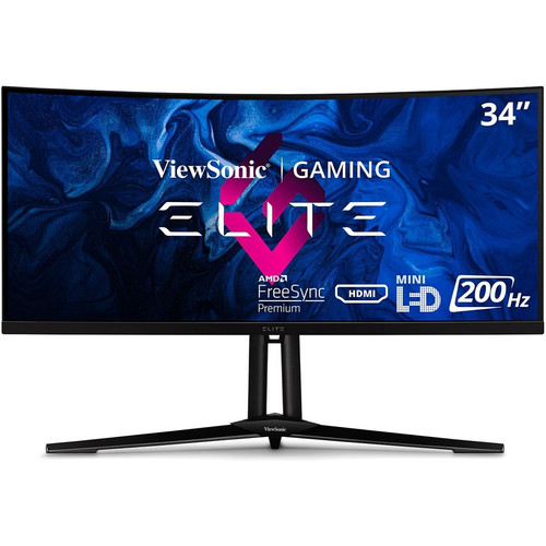 ViewSonic Gaming XG341C-2K 34" UWQHD Curved Screen LED Monitor - 21:9 - Black - 34" (863.60 mm) Class - Multi-domain Vertical (MVA) - (Fleet Network)