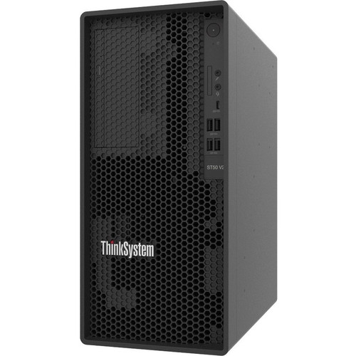 Lenovo ThinkSystem ST50 V2 7D8JA02GNA Tower Server - 1 x Intel Xeon E-2324G 3.10 GHz - 16 GB RAM - Serial ATA/600 Controller - Intel - (Fleet Network)