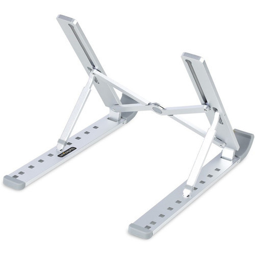 StarTechcom Foldable Laptop Riser Stand Portable Height Adjustable Ergonomic Laptop Stand TiltRaisedAngled LaptopTablet Stand - LAPTOP-RISER-BAR