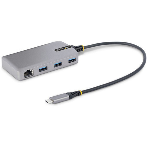 StarTechcom 3-Port USB-C Hub with Ethernet 3x USB-A Ports GbE 5Gbps Bus-Powered 1ft30cm Cable Portable USB Type-C Expansion - 5G3AGBB-USB-C-HUB