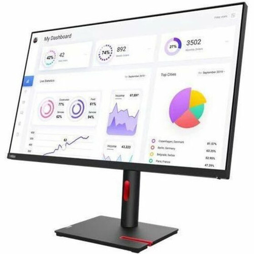 Lenovo ThinkVision T32p-30 315 4K UHD LED Monitor - 169 - Raven Black - 32 81280 mm Class - In-plane Switching IPS Technology 63D2GAR1US