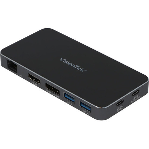 VisionTek VT350 Portable USB-C Docking Station with Power Passthrough - for NotebookSmartphoneMonitor - 100 W - USB Type C - 2 - 4K 901527