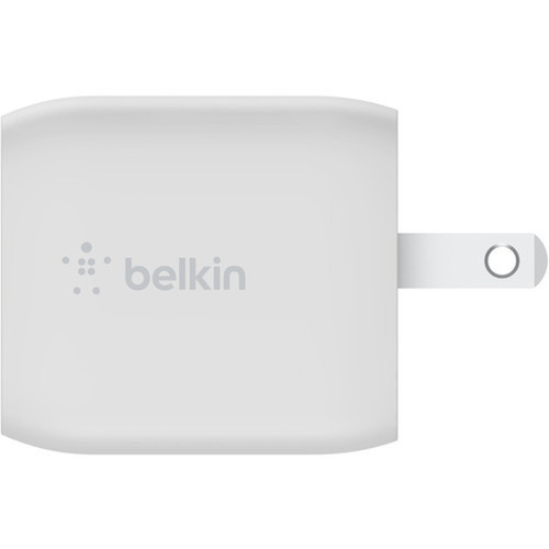 Belkin BoostCharge Pro Dual USB-C GaN Wall Charger with PPS 45W Laptop Chromebook Charging - Power Adapter - 45 W WCH011DQWH