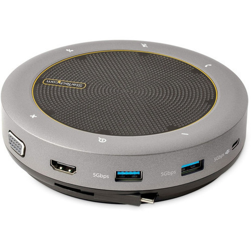 StarTechcom USB-C Speakerphone Docking Station Mini Portable Conference SpeakerAudio Dock VGA4K HDMI USB Hub - USB-C mini dock DKTBRSPMPD