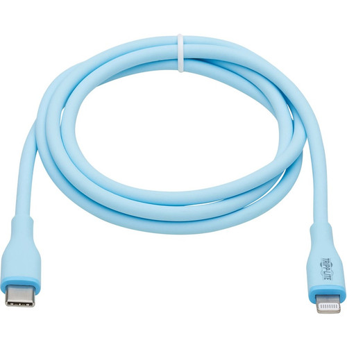 Tripp Lite Safe-IT M102AB-003-S-LB Lightning/USB-C Data Transfer Cable - 3 ft Lightning/USB-C Data Transfer Cable for iPhone, iPad, - (Fleet Network)