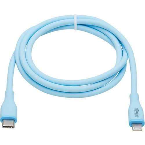 Tripp Lite Safe-IT M102AB-003-S-LB LightningUSB-C Data Transfer Cable - 3 ft LightningUSB-C Data Transfer Cable for iPhone iPad - M102AB-003-S-LB