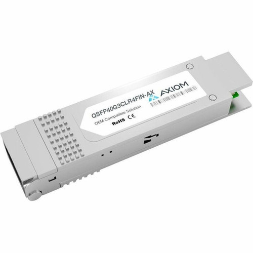 Axiom 40GBASE-LR4 QSFP Transceiver - QSFP40G3CLR4FIN-AX - For Data Networking Optical Network - 1 x LC 40GBASE-LR4 Network - Optical QSFP40G3CLR4FIN-AX