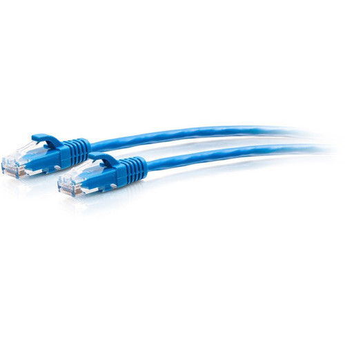 C2G 1ft Cat6a Snagless Unshielded UTP Slim Ethernet Patch Cable - Blue - 1 ft Category 6a Network Cable for Network Device - First 1 C2G30125