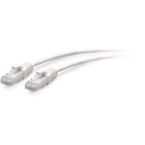 C2G 15ft Cat6a Snagless Unshielded (UTP) Slim Ethernet Patch Cable - White - 15 ft Category 6a Network Cable for Network Device - End: (Fleet Network)