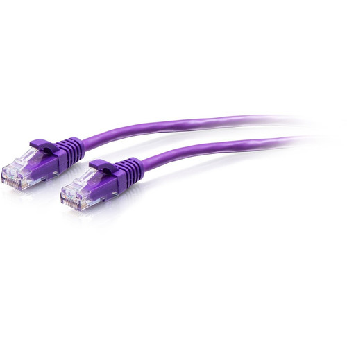 C2G 10ft Cat6a Snagless Unshielded (UTP) Slim Ethernet Patch Cable - Purple - 10 ft Category 6a Network Cable for Network Device - 1 x (Fleet Network)