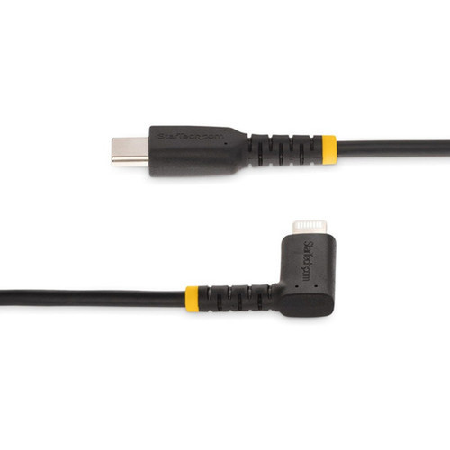StarTechcom 6ft 2m Durable USB-C to Lightning Cable Right-Angled Heavy Duty USB Type-C to Lightning ChargingSync Cord - 6ft USB - RUSB2CLTMM2MR