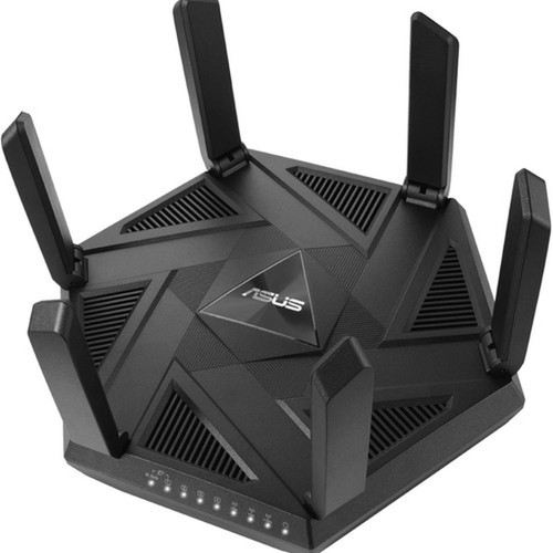 Asus RT-AXE7800 Wi-Fi 6E IEEE 80211ax Ethernet Wireless Router - Tri Band - 240 GHz ISM Band - 6 GHz UNII Band - 6 x Antenna6 x - - RT-AXE7800