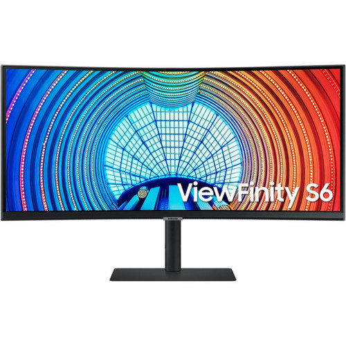 Samsung ViewFinity S6 S34A654UBN 34 UW-QHD Curved Screen LCD Monitor - 219 - Black - 34 86360 mm Class - Vertical Alignment VA LS34A654UBNXGO