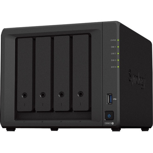 Synology DiskStation DS923+ SAN/NAS Storage System - 1 x AMD Ryzen R1600 Dual-core (2 Core) 2.60 GHz - 4 x HDD Supported - 54 TB HDD - (Fleet Network)