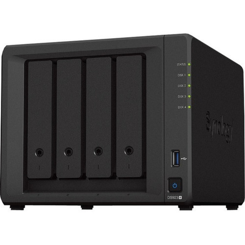 Synology DiskStation DS923 SANNAS Storage System - 1 x AMD Ryzen R1600 Dual-core 2 Core 260 GHz - 4 x HDD Supported - 54 TB HDD - DS923